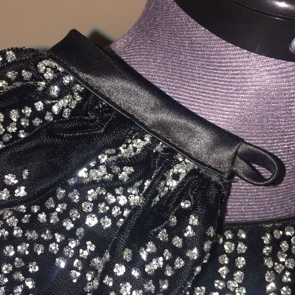 Ricki Lang Nuit Vintage black studded formal cocktail gown - Picture 5 of 8